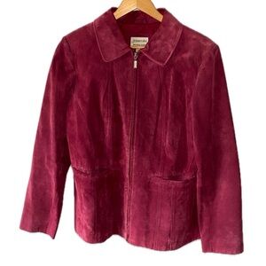 Red washable Suede Jacket Sz M